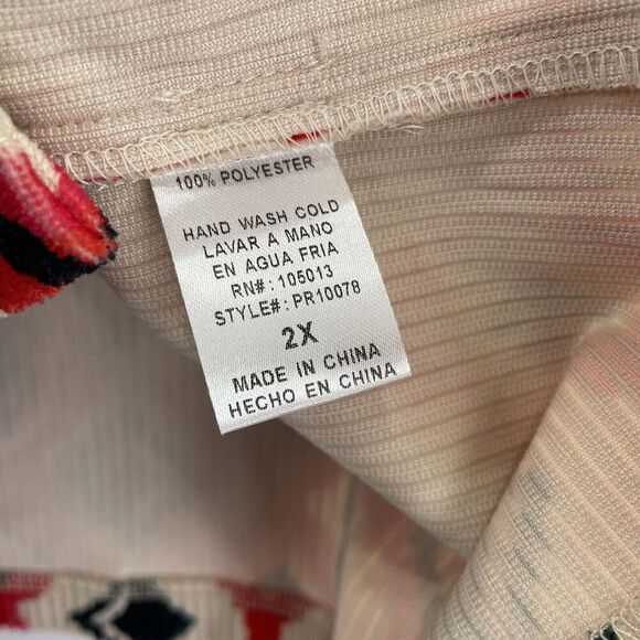 Savanna Jane Skirt Womens 2X Plus‎ Orange Aztec Mini Boho Festival Beach NWT - Picture 13 of 16